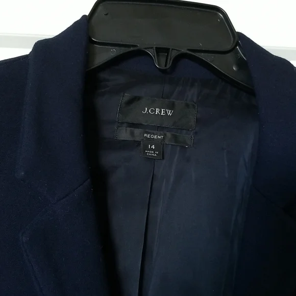 J Crew Regent Navy Blue Blazer Single Button Size 14